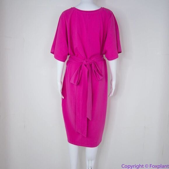 NEW Eloquii Pink Cross Front Flutter‎ Sleeve Dress, size 18 - Picture 11 of 15